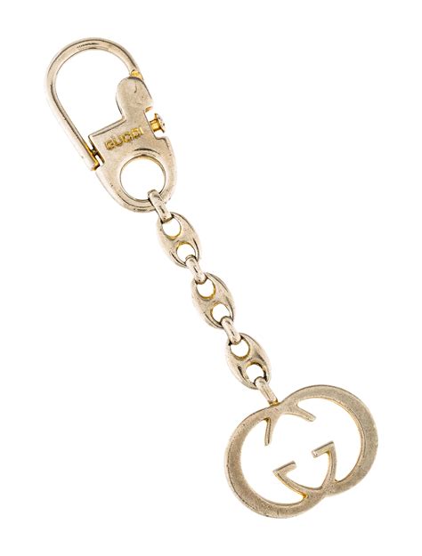 gucci key ring silver g|gucci keychain for women.